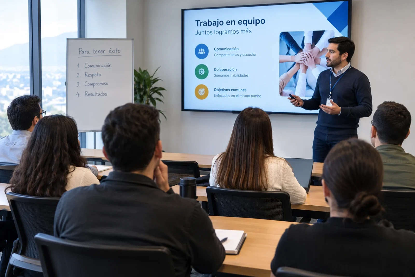 Equipo de trabajo en una sesión de capacitación